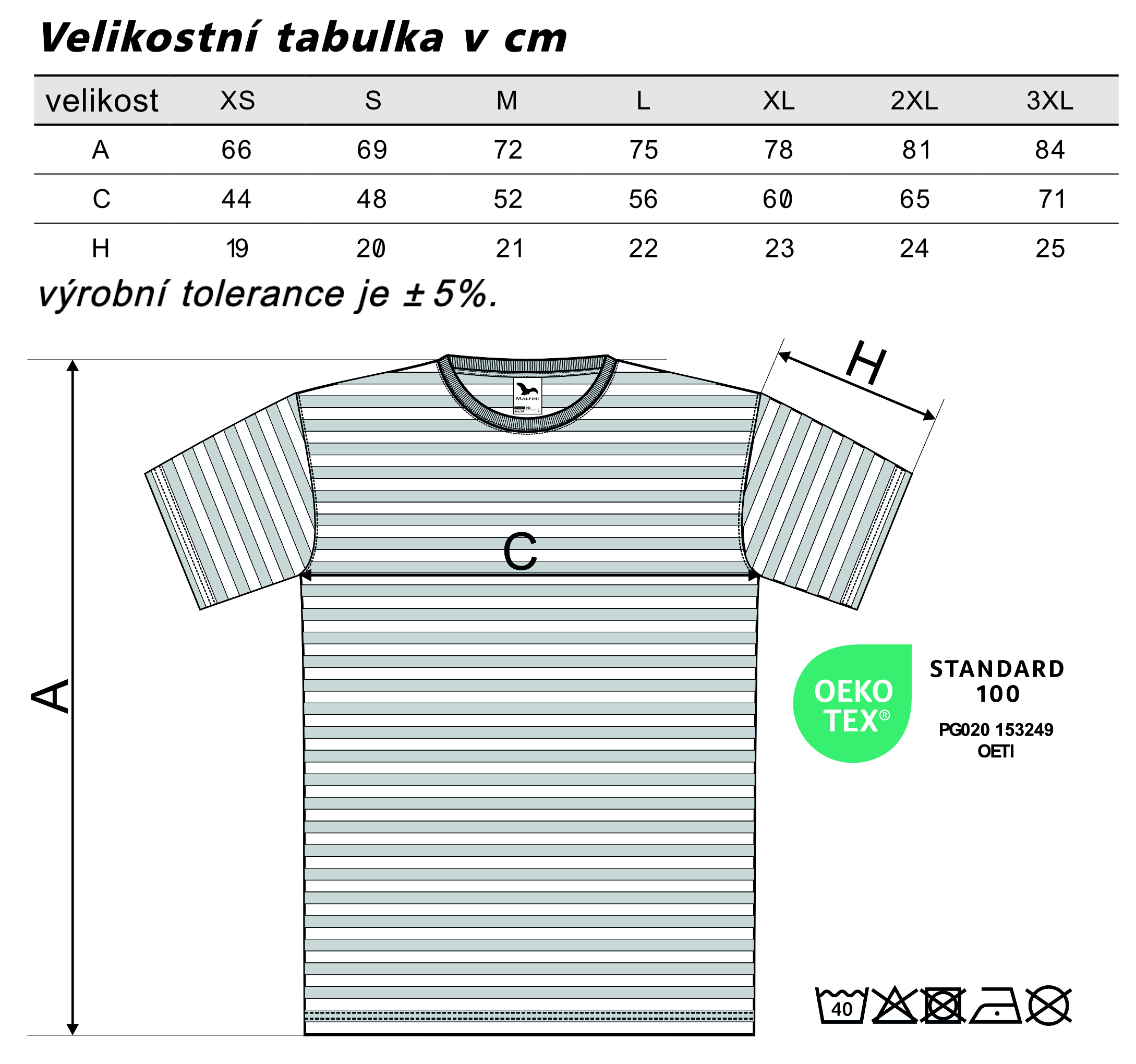 unisex námořní tričko